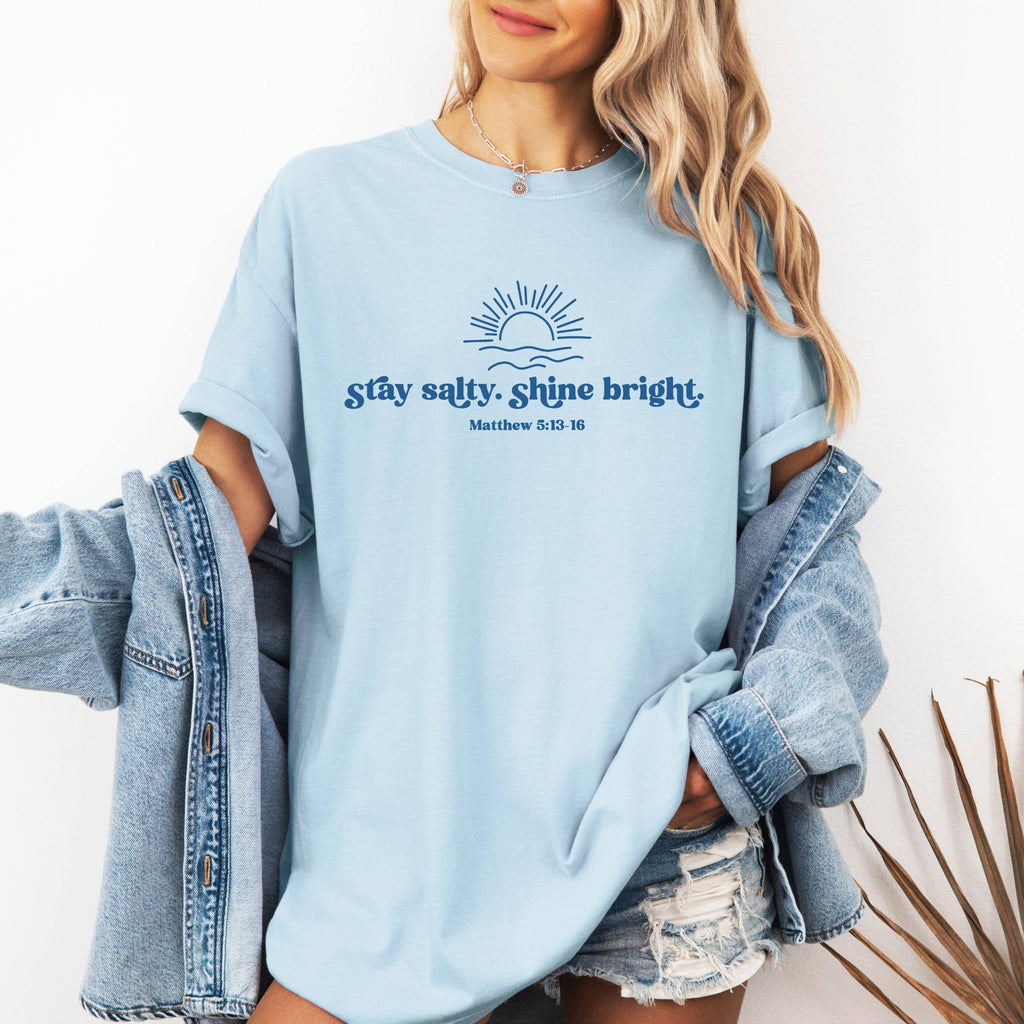 "Stay Salty, Shine Bright" Faith Tee