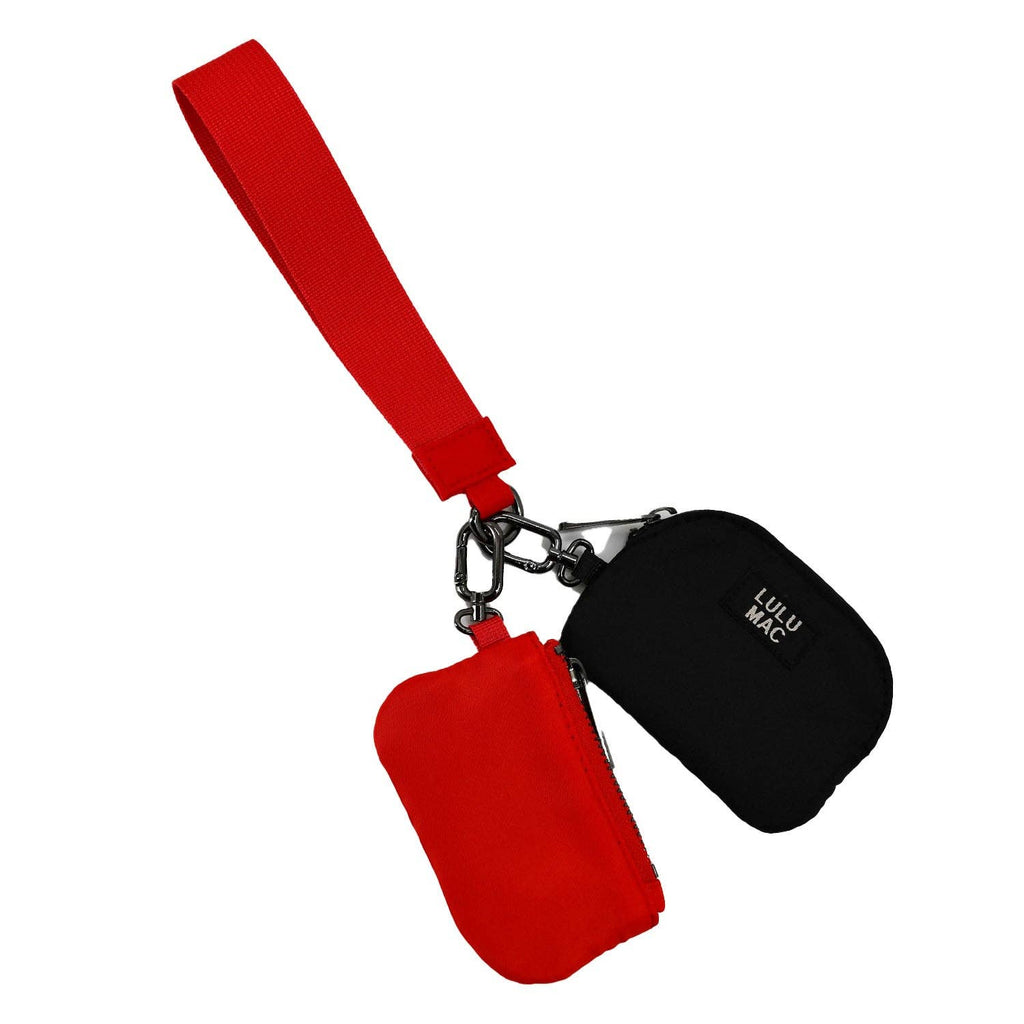 Red/Black Lulu Mac Wristlet