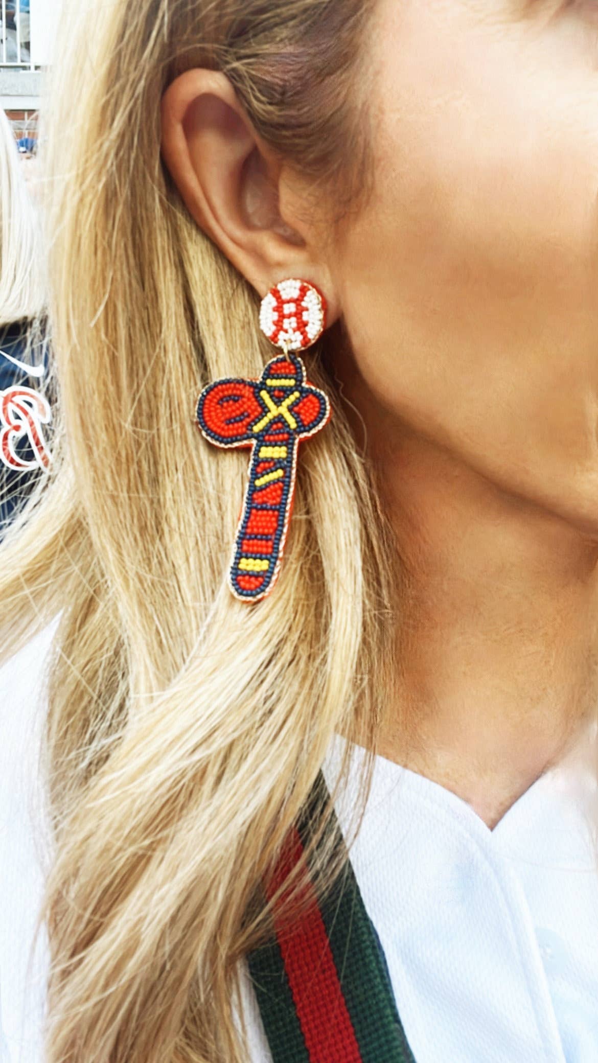 Atlanta Braves Beaded Tomahawk Earrings