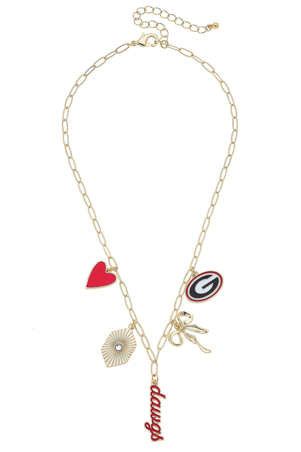 Georgia Bulldogs Charm Necklace