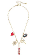 Georgia Bulldogs Charm Necklace