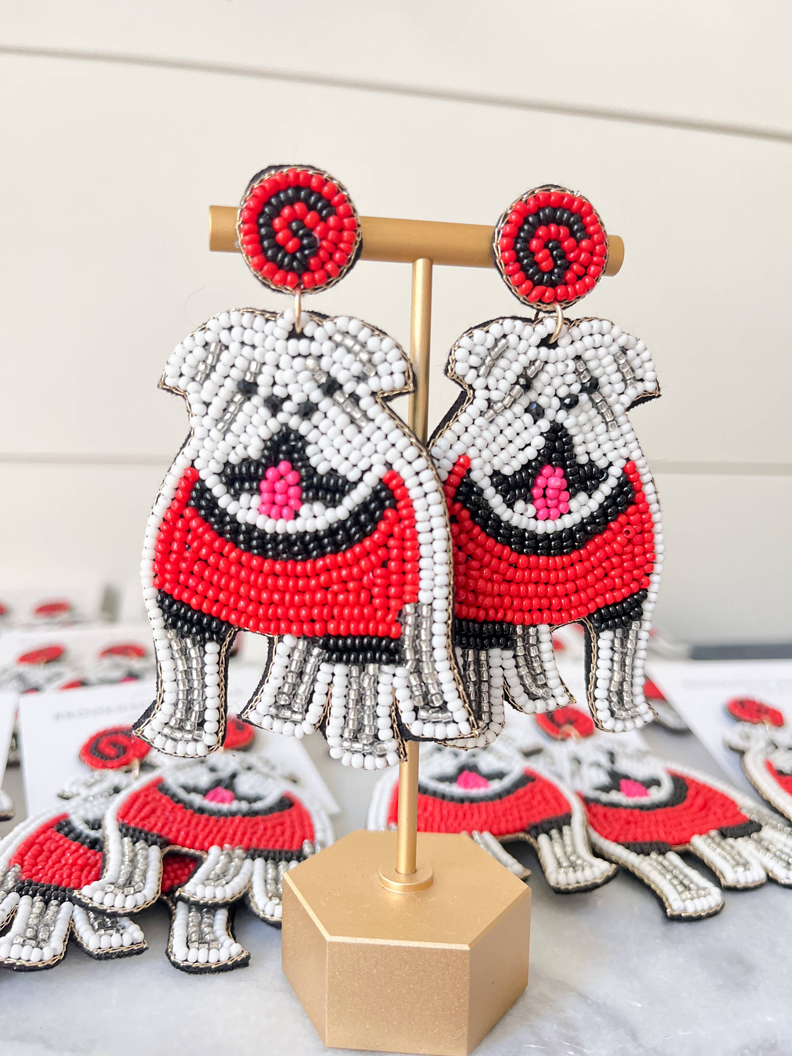 UGA Beaded Earrings