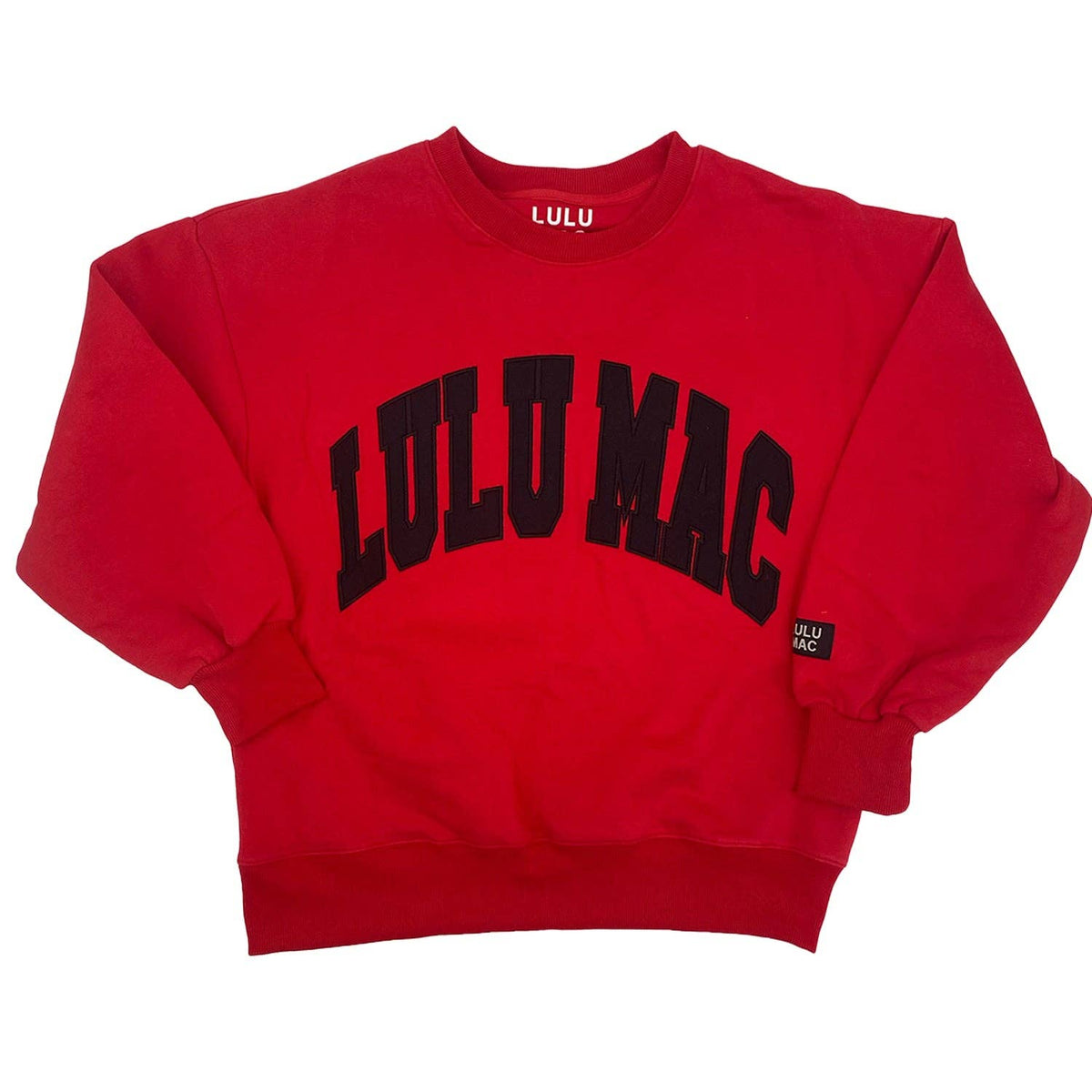 Lulu Mac Red/Black Stitched Game Day Sweatshirt