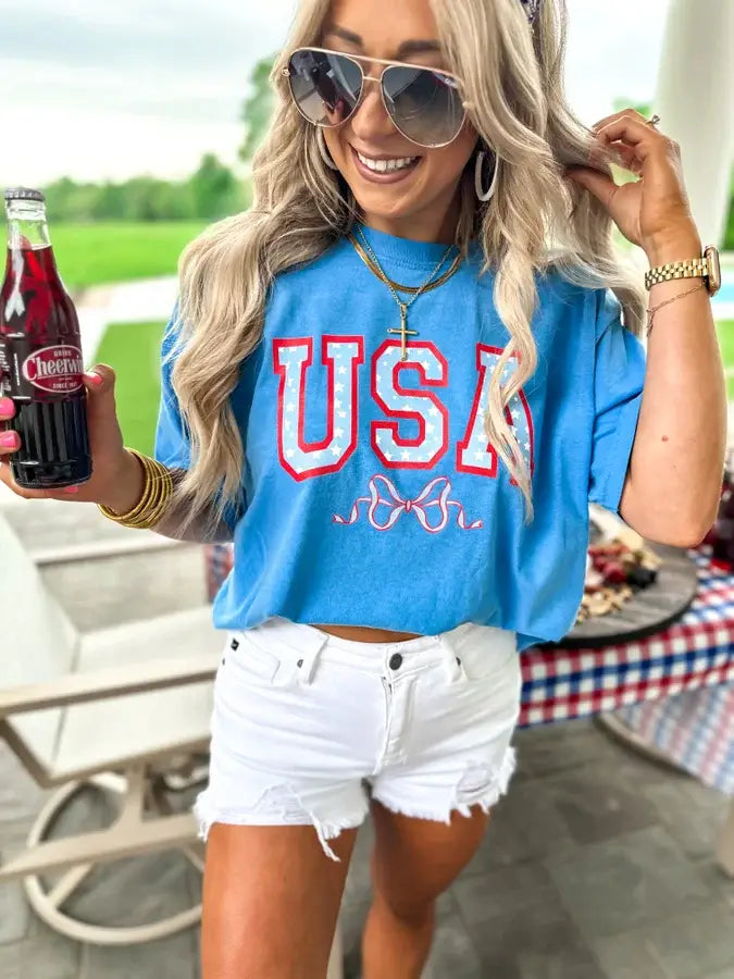 USA Stars & Bow Tee
