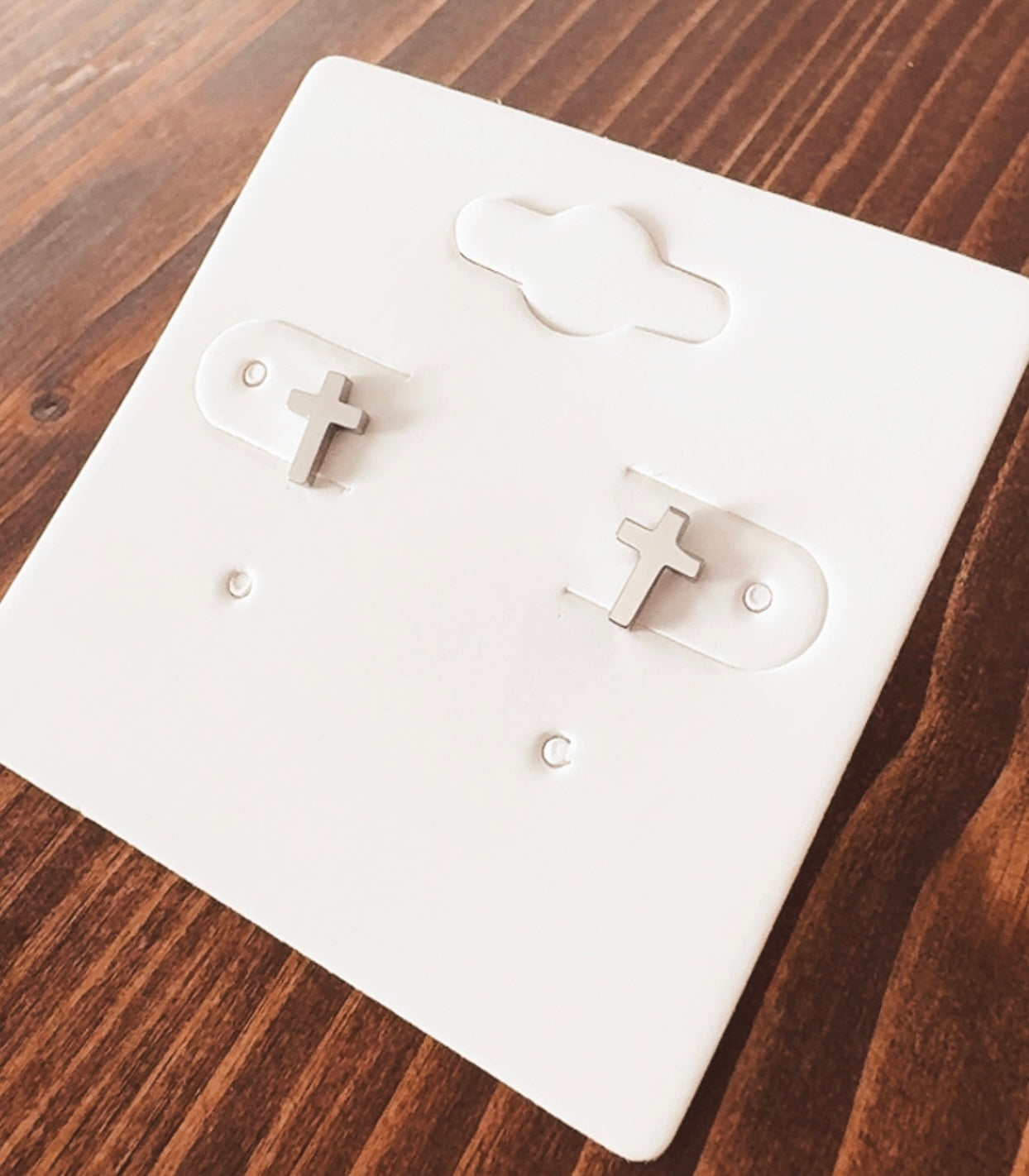 The Silver Grace Cross Studs