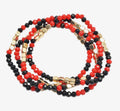 Red + Black Beaded Stack