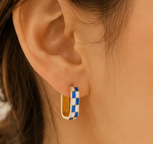 Coastal Check Square Hoops