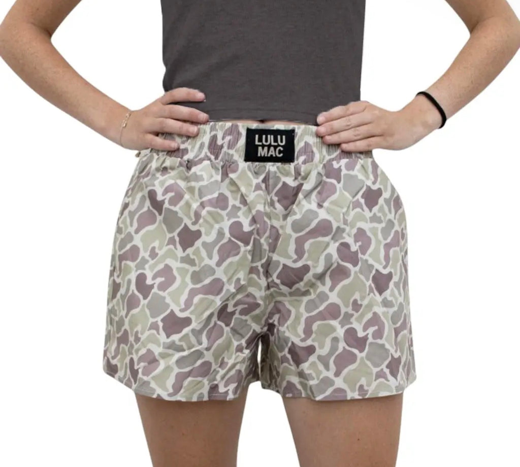 Lulu Mac Shorts: Light Camo
