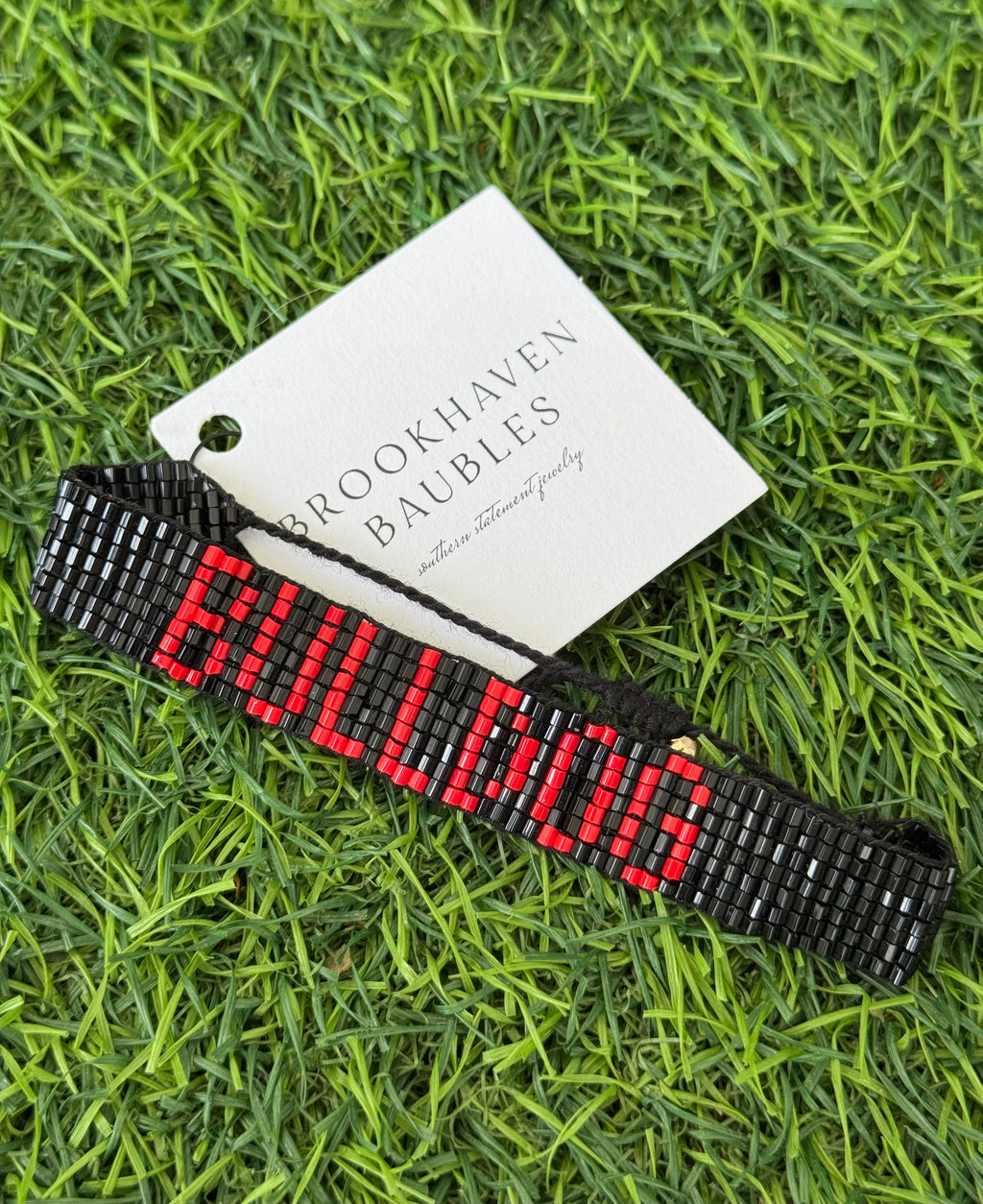 Bulldog Beaded Bracelet