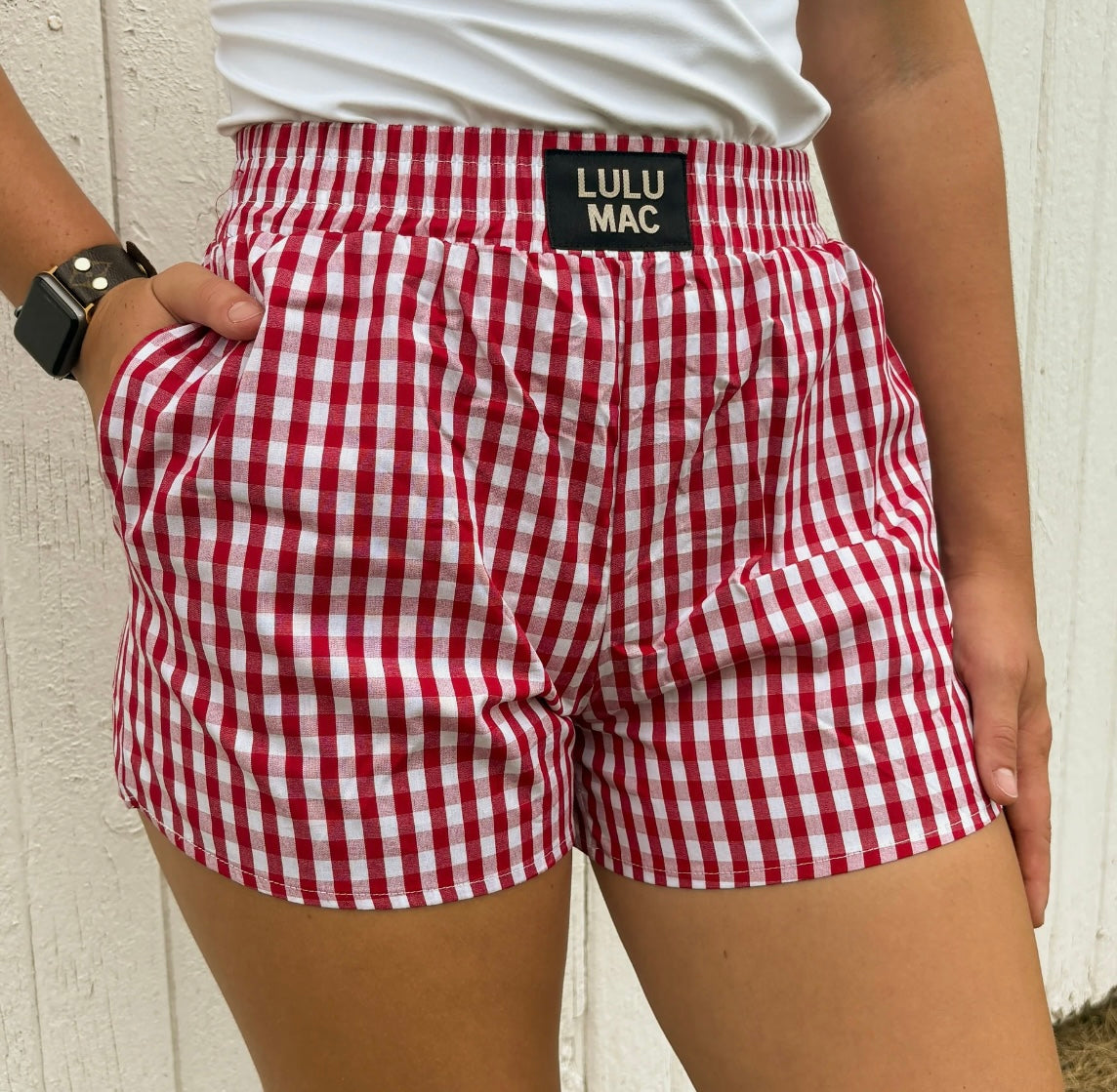 Lulu Mac Shorts (Red Gingham)