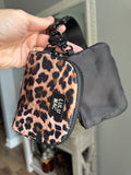 Black/Leopard Lulu Mac Wristlet