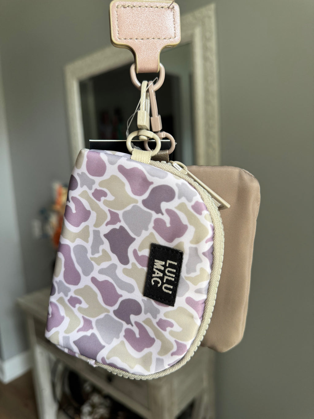 Camo/Beige Lulu Mac Wristlet