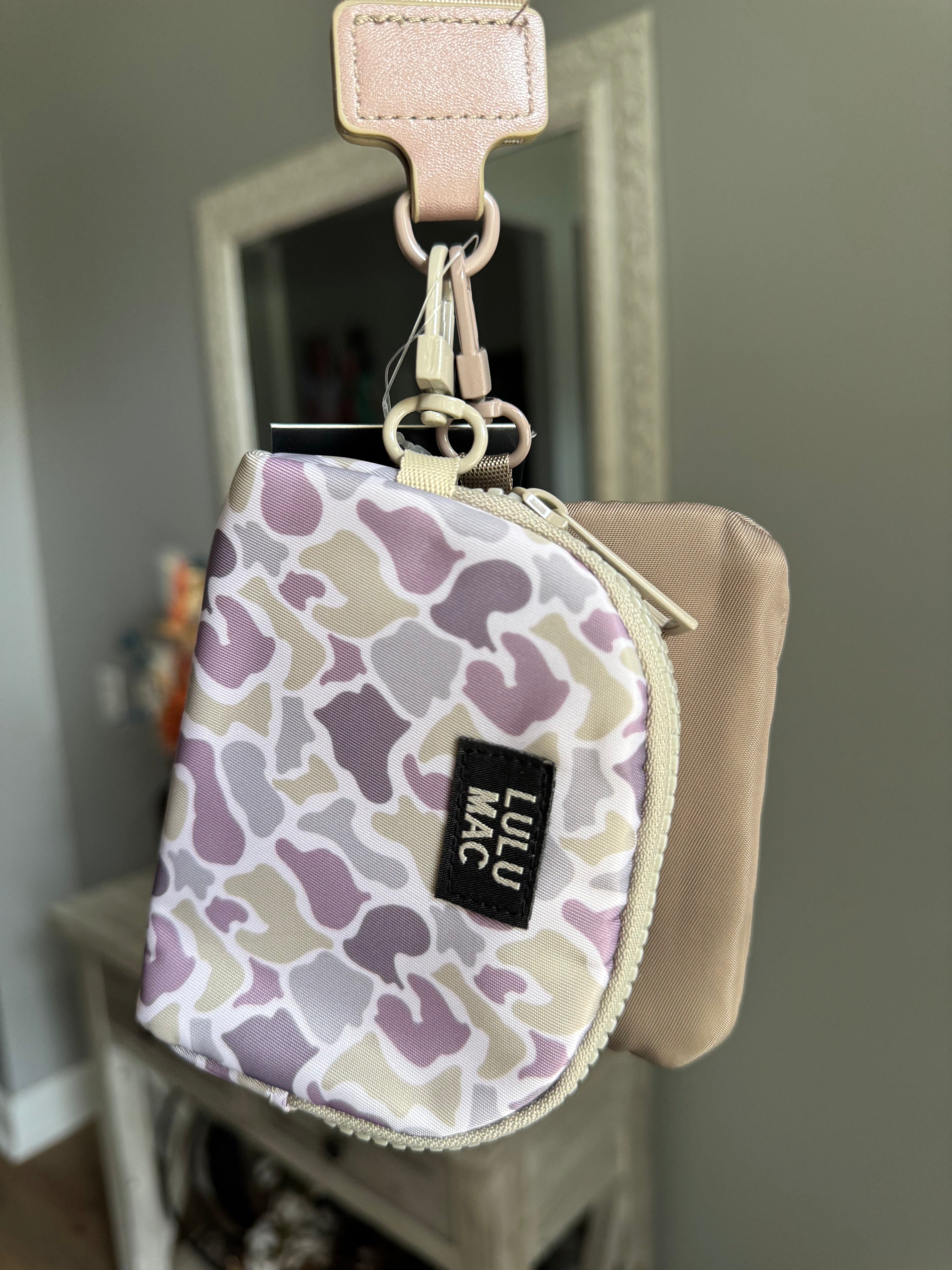 Camo/Beige Lulu Mac Wristlet