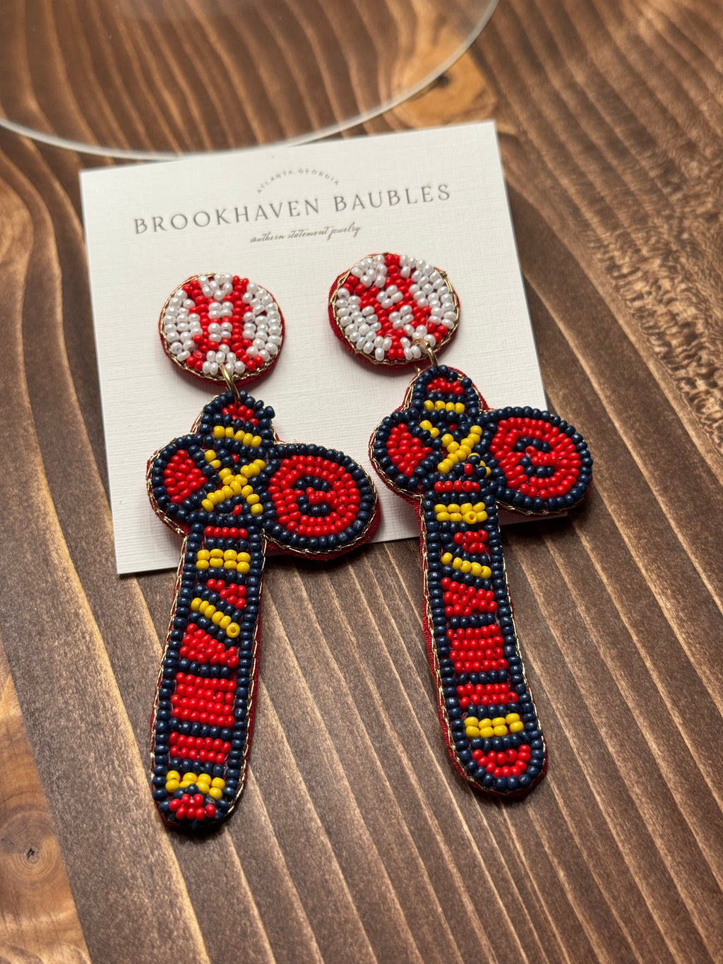 Atlanta Braves Beaded Tomahawk Earrings