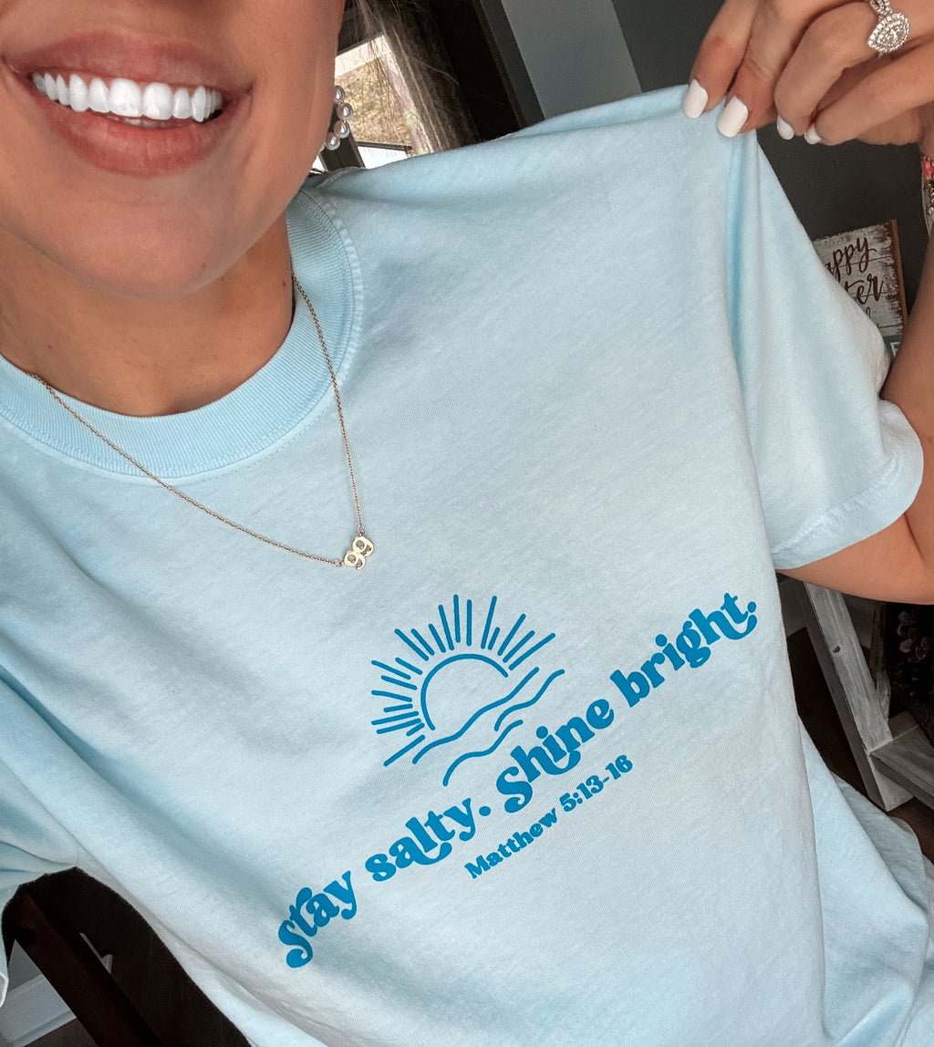 "Stay Salty, Shine Bright" Faith Tee
