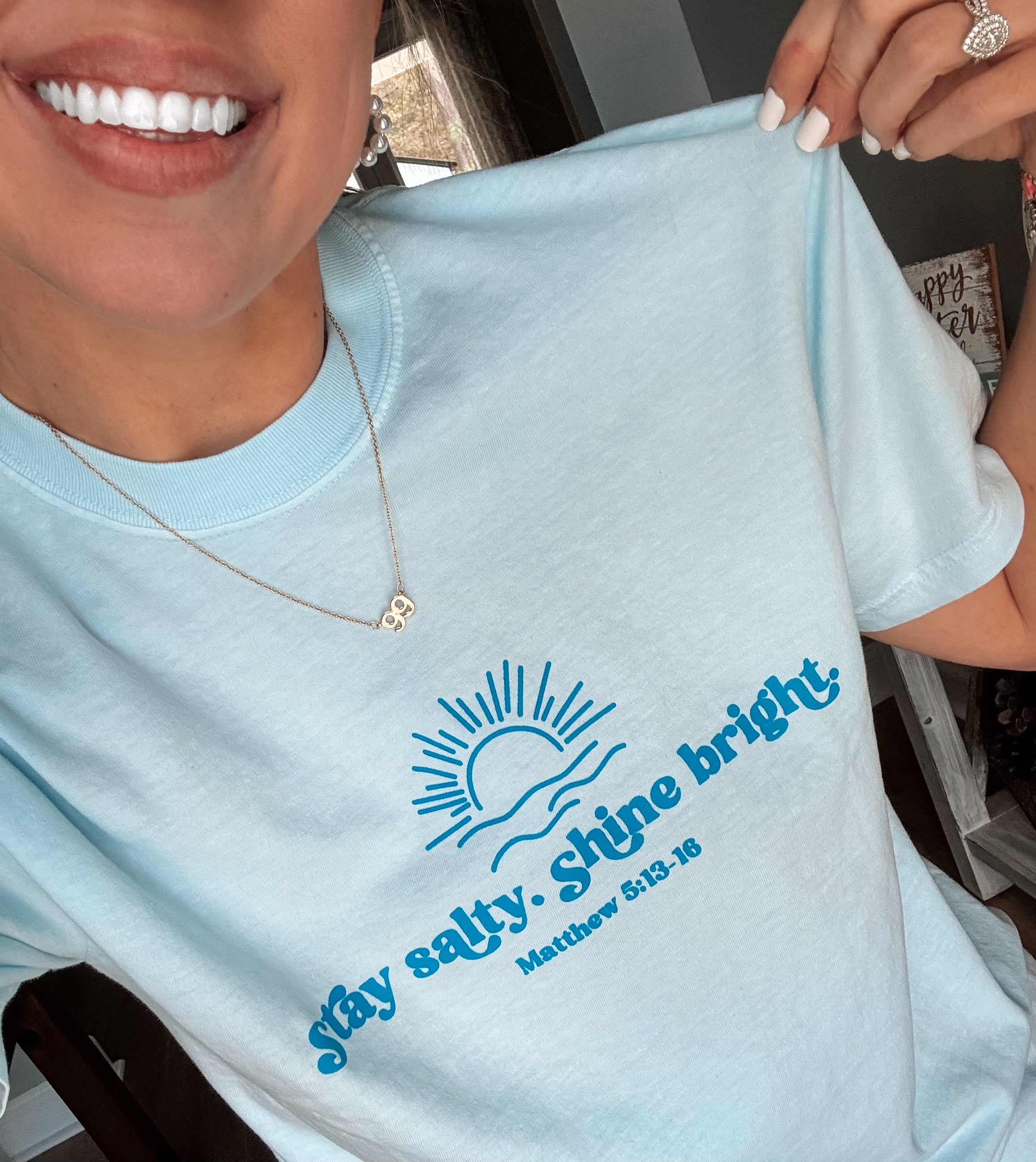 "Stay Salty, Shine Bright" Faith Tee