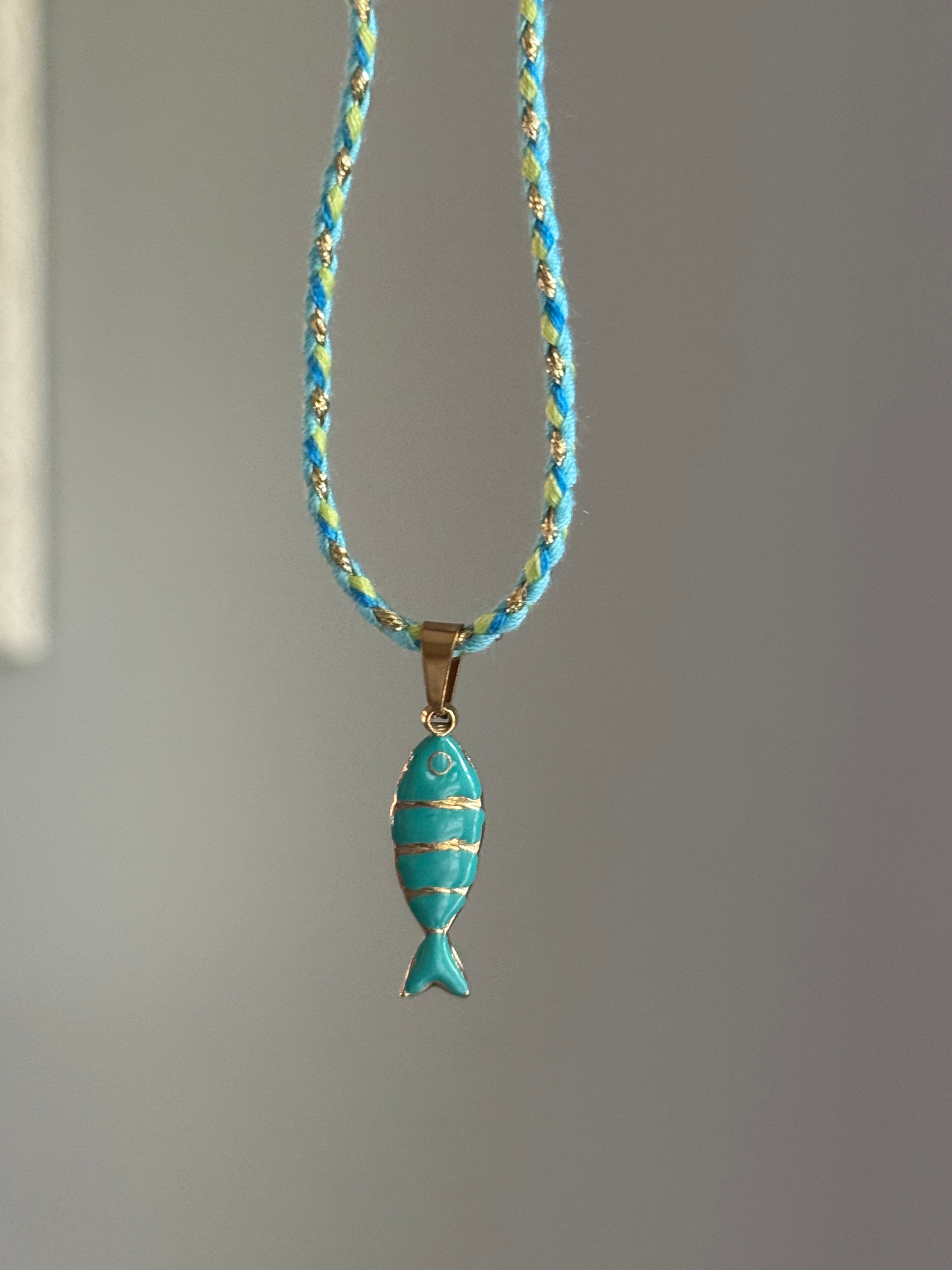 Catch of the Day Necklace (Blue)