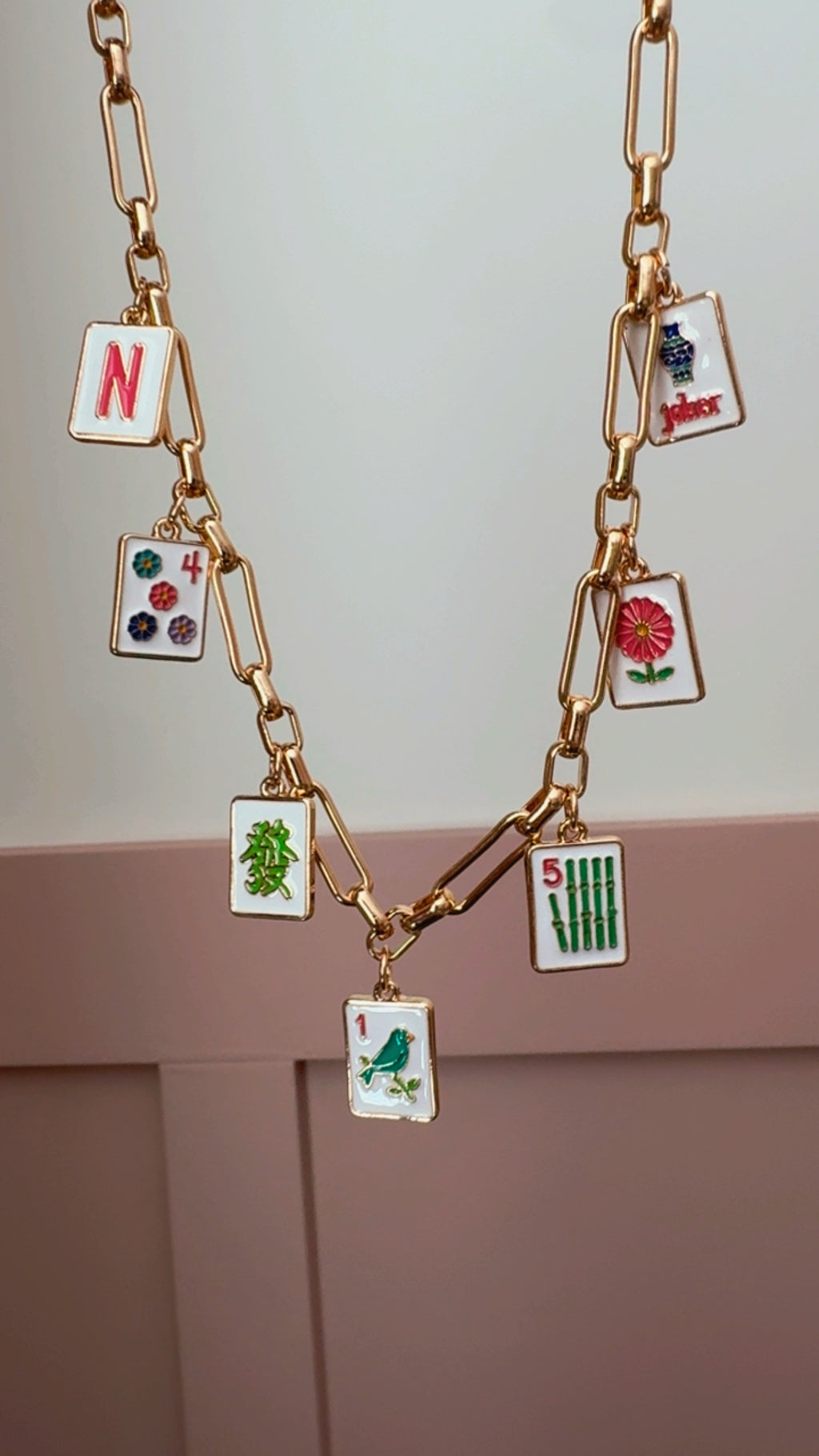 Mahjong Charm Necklace
