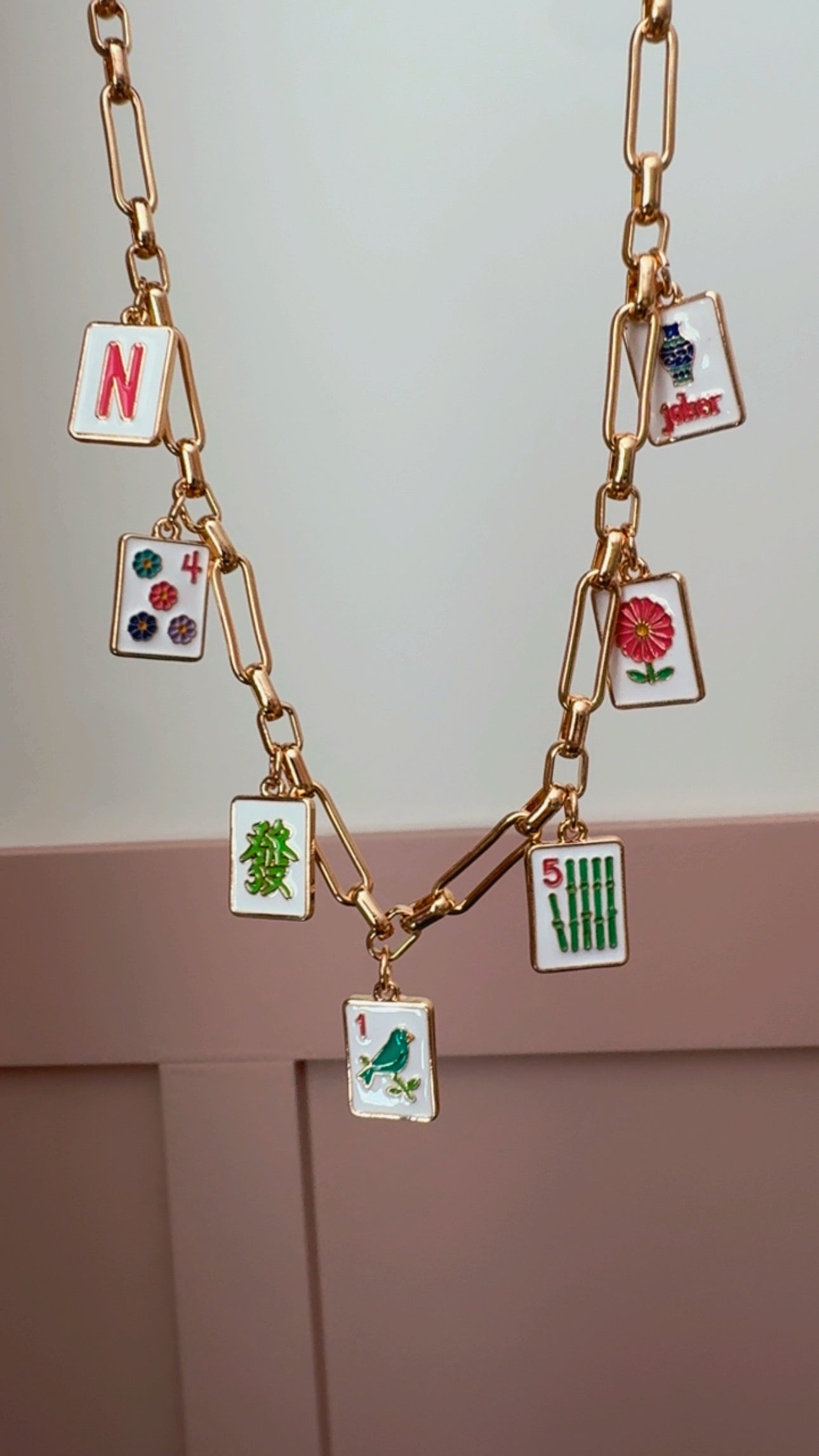 Mahjong Charm Necklace