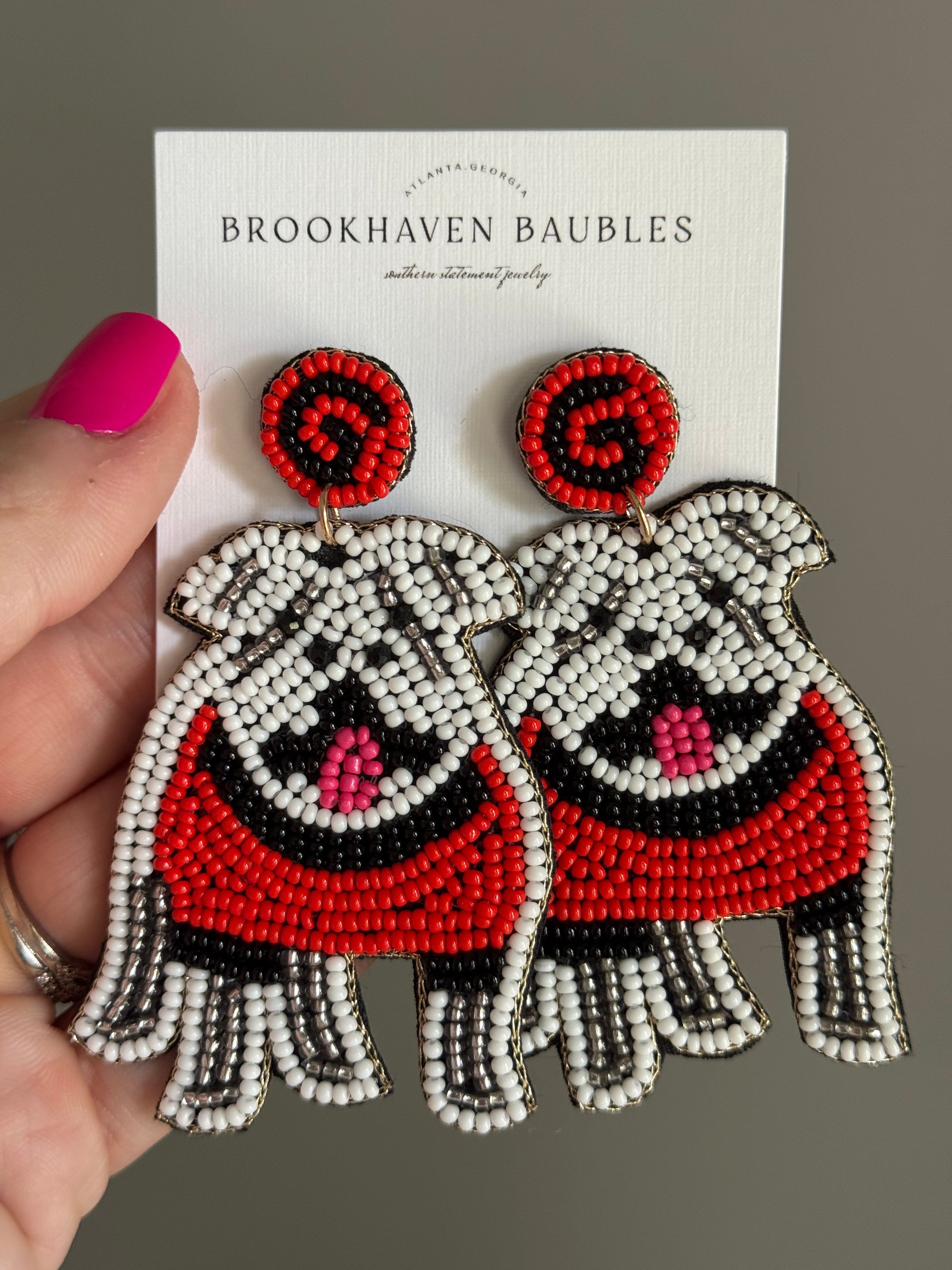 UGA Beaded Earrings