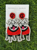 UGA Beaded Earrings