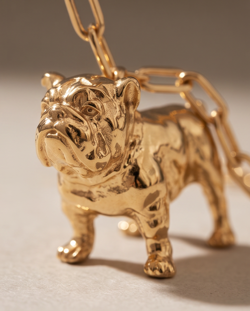 Bulldog Gold Chain Necklace