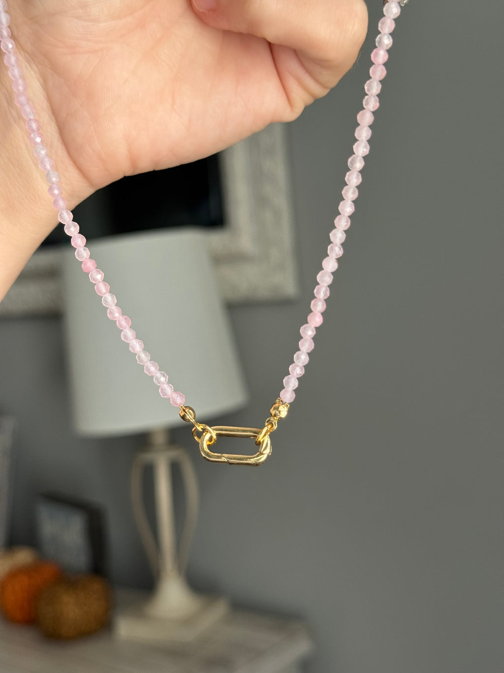 Blush Carabiner Necklace