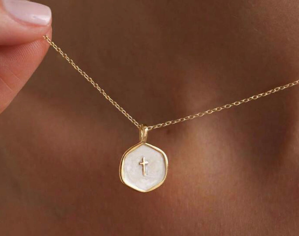 Ivory Faith Cross Necklace