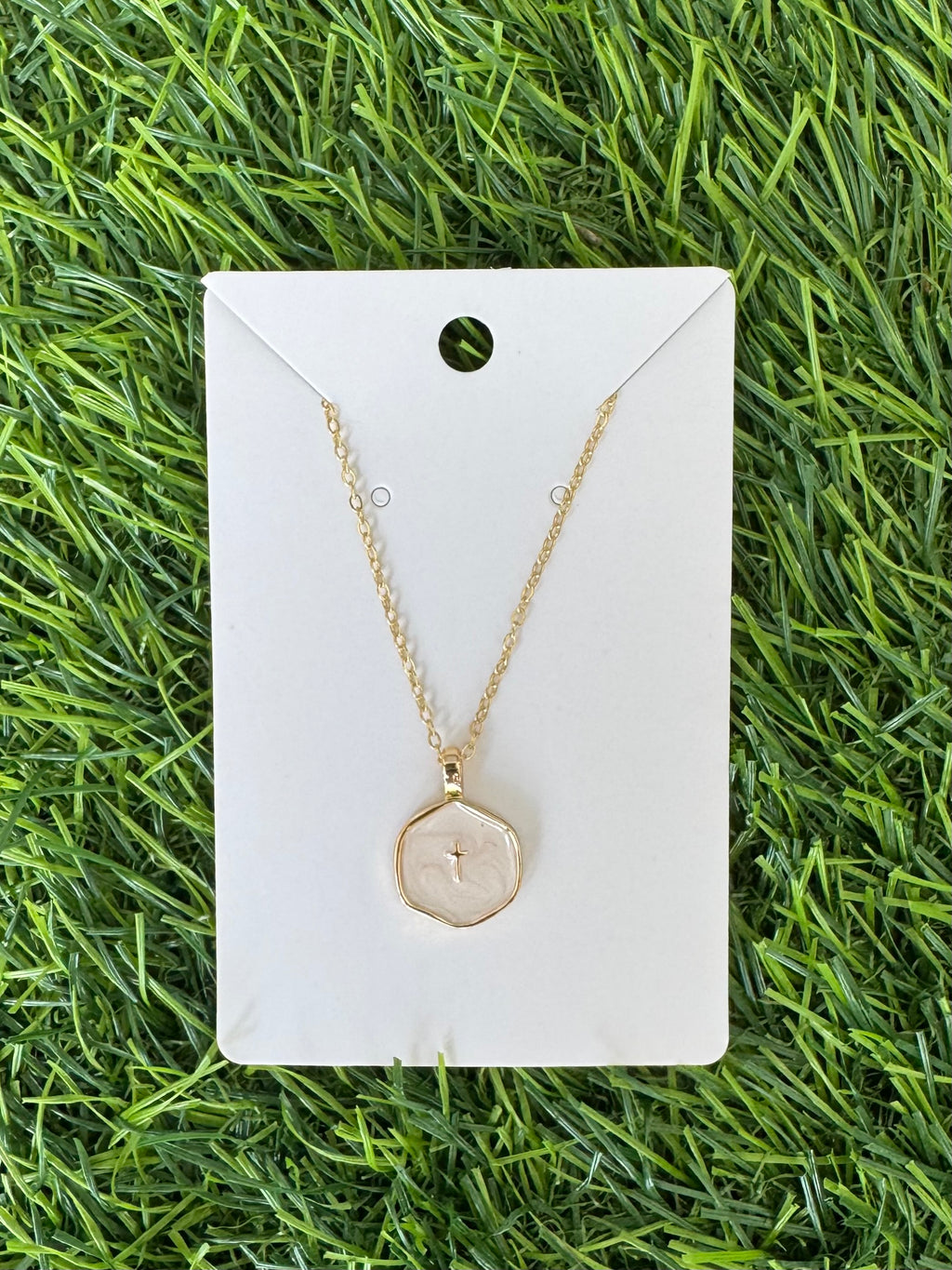 Ivory Faith Cross Necklace