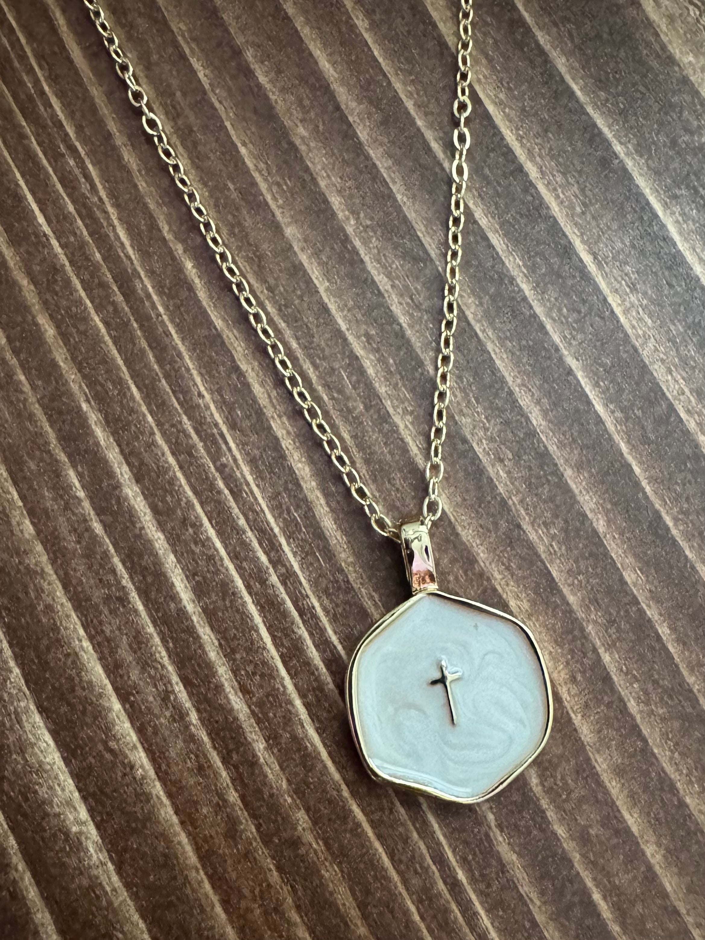 Ivory Faith Cross Necklace