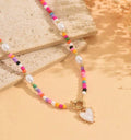 Heart Charm Beaded Necklace
