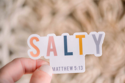 "Salty" Christian Vinyl Sticker