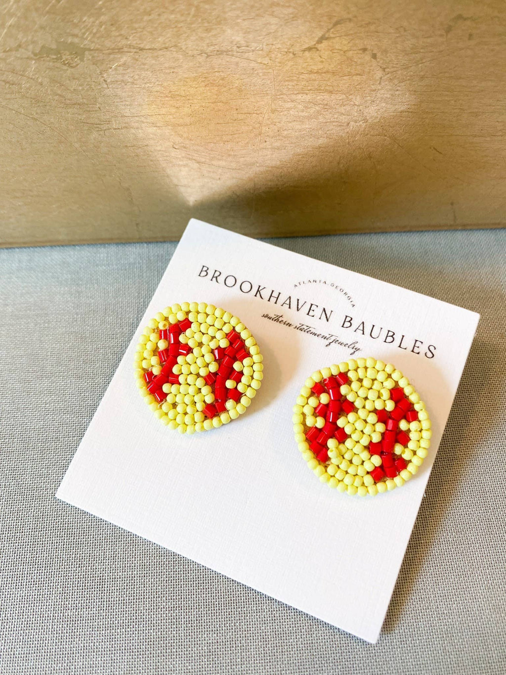 Softball Beaded Earrings