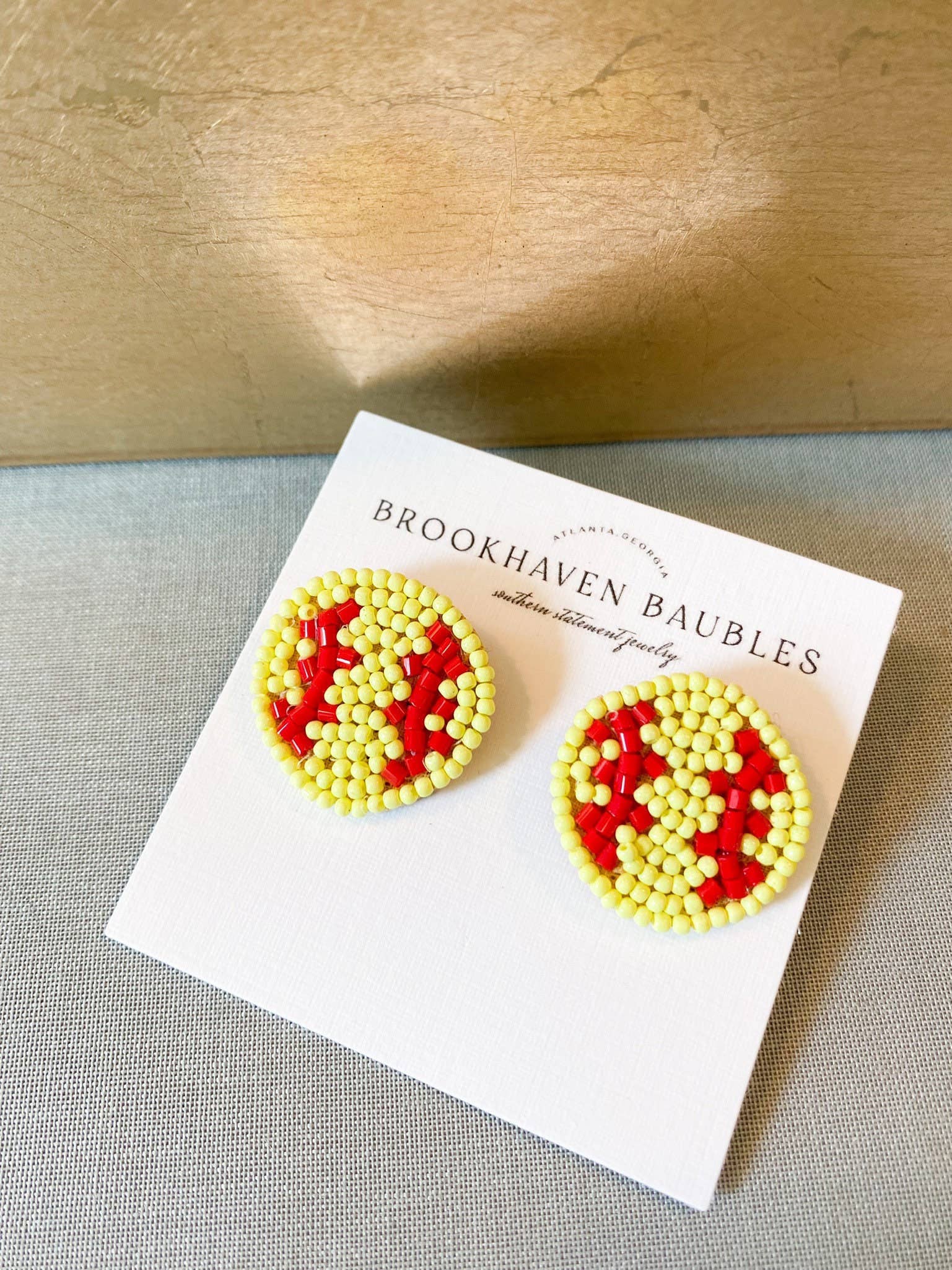 Softball Beaded Earrings