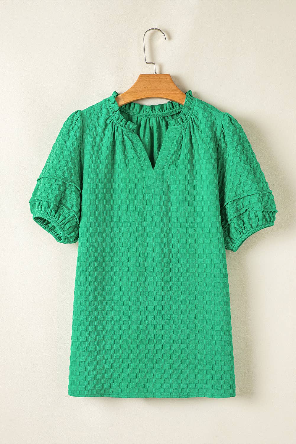 Color Me Green Puff Blouse