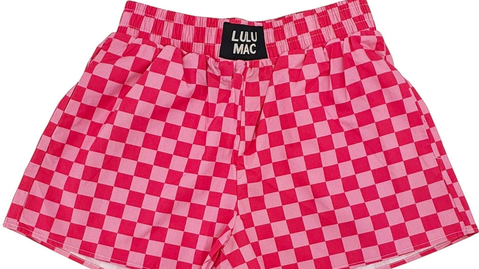 Lulu Mac Shorts: Pink Checkered